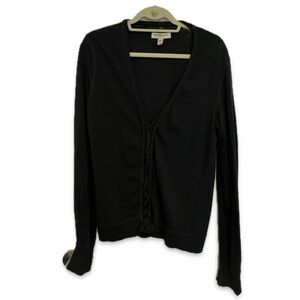 Burberry lightweight Cotton-wool blend cardigan Black